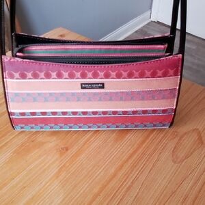 Kate Spade Burgundy and Black Shoulder Bag